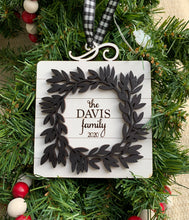 Load image into Gallery viewer, Modern Farmhouse Personalized Wood Ornament 2025