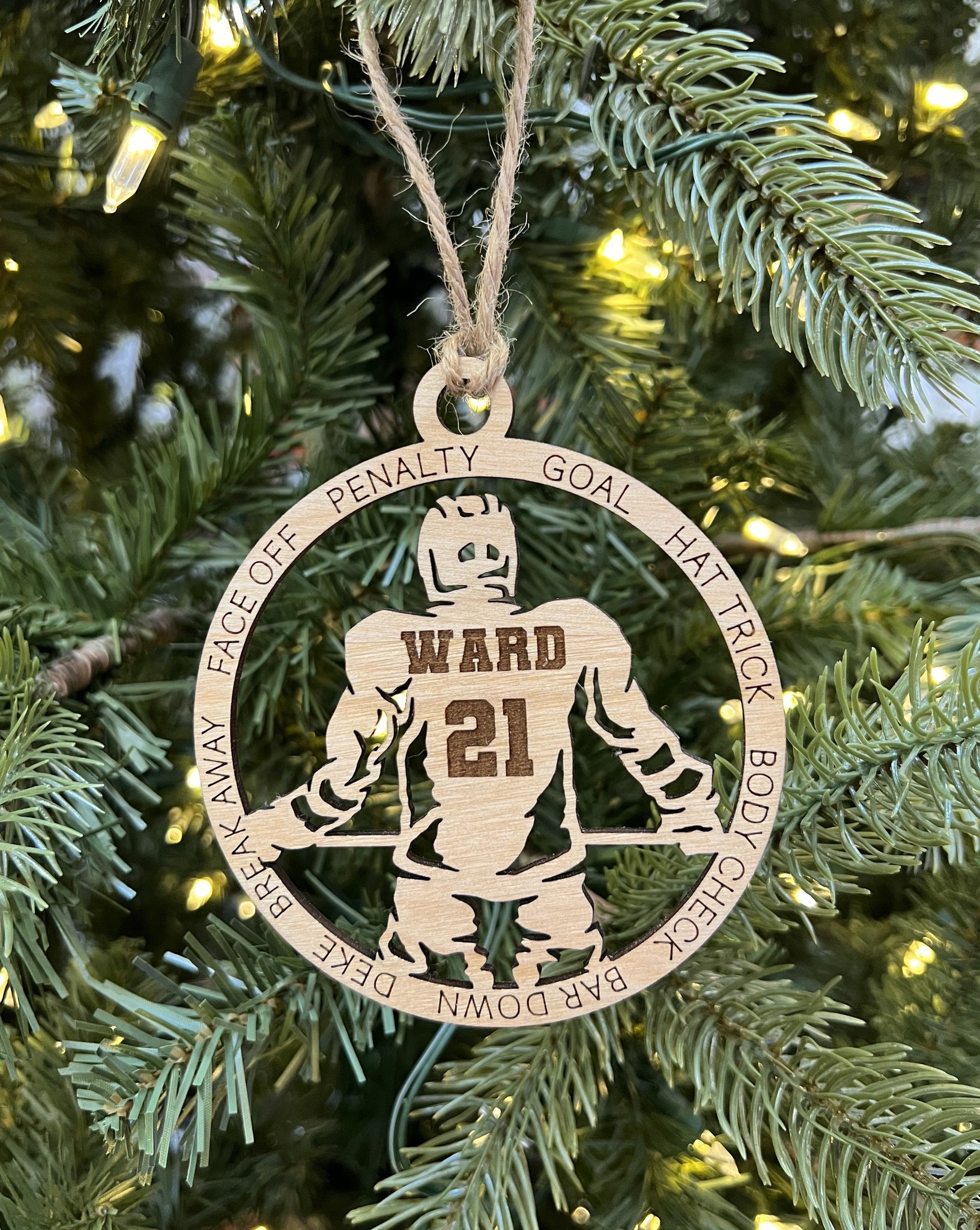 Personalized Soccer Jersey Christmas Ornaments