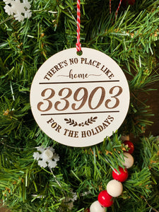 Home For the Holidays Zip Code Ornament