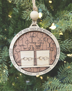 Dear Santa, Please Bring Whiskey Ornament