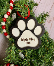 Load image into Gallery viewer, Personalized Paw Print Ornament 2022
