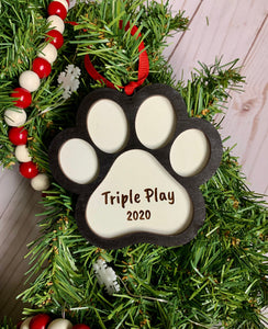 Personalized Paw Print Ornament 2022