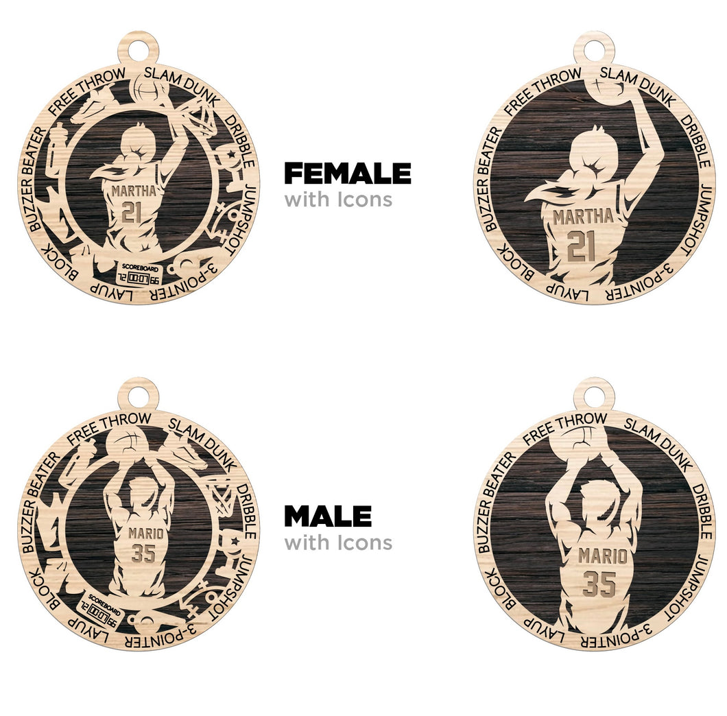 Basketball Ornament, Personalized